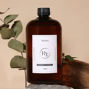 5 Bottles 500ML Refill Liquid Fragrance No Fire Aromatherapy Home Indoor Living Room High-End Fresh Scent Diffuser, Air Purifying & Odor Eliminating