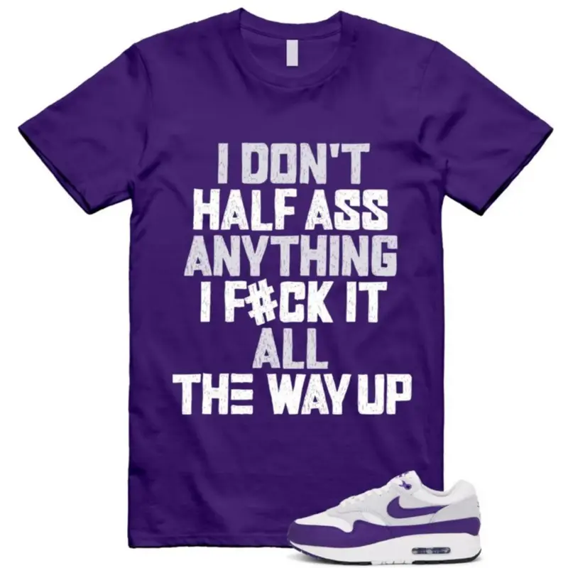 Air Max 1 Field Purple White Black SC T Shirt Match HALF, Air Max 1 Field Purple Outfit, Trending Shirts, Top T-Shirt