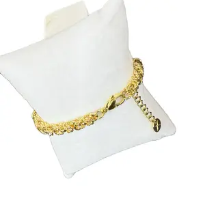 COD#0371 Gold Plated Bracelet Size 8+ 1 Inches Extension Elegant and Durable Jewelry Accessory Classic Finish Versatile for Any Outfit
