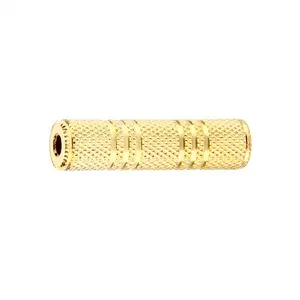 SatelliteSale Auxiliary 3.5mm Jack Stereo Female to Female Extension Gold Plated Coupler Aux