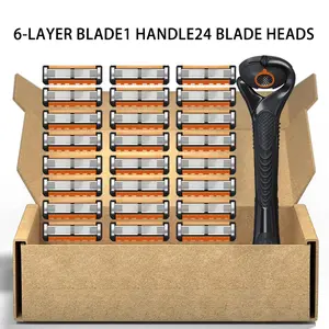 Men's manual shaver kit, blade material is safe and rust proof, easy to use and replace, high-quality material can be washed with water as a whole, classic men's shaving tool, Shaving Razors