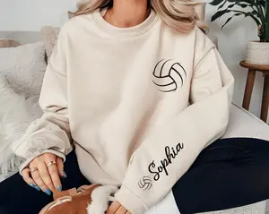 Personalized Volleyball Mom Sweatshirt , Custom Name Hoodie , Game Day Era , Volleyball Gift