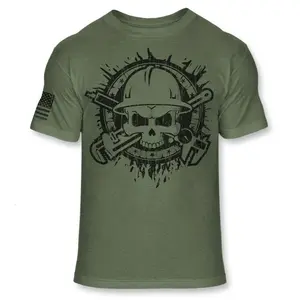 Millwright T Shirt – Precision Craftsman Skull Graphic with USA Flag for Machine Fitters, Industrial Mechanics, and Proud Skilled Laborers