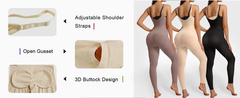 SHAPERX  Full Body Shapewear Tummy Control High Waisted Seamless Leggings Stretchy Bodysuit Black Sculpting