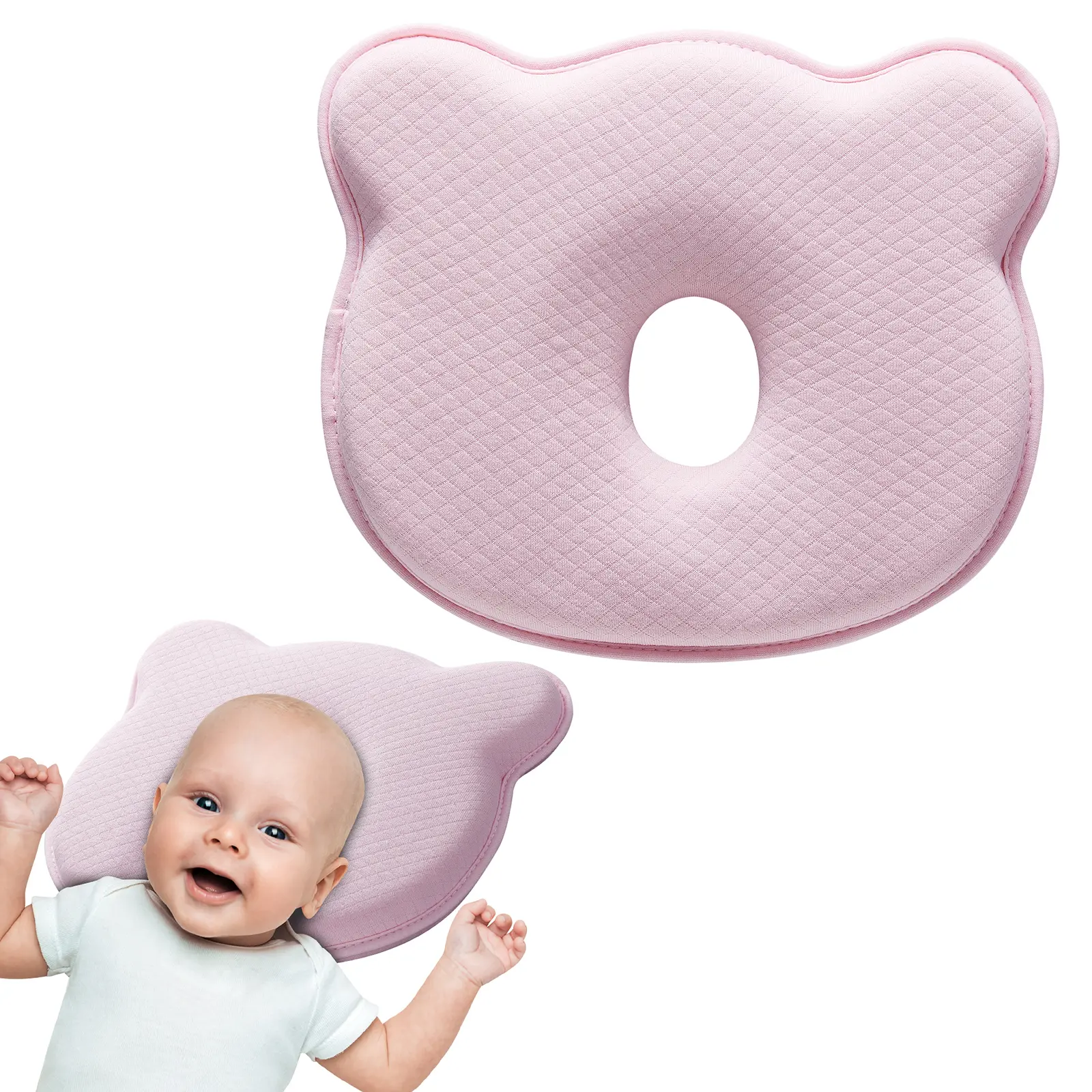 Baby Head Shaping Pillow Baby Lounger Pillow Bed Sleeping Pillow For Newborn Infant Flat Head Prevention Head Support