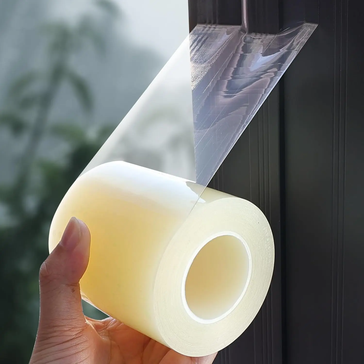 Window Sealing Tape, Window AC Insulation Air Conditioner Sealing Around Frame, 3 inch X 65.5 FT, Blocker for Cold Heat Air, Waterproof Tape for Repair, Heavy Duty No Residue (Clear)