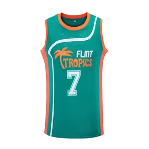 Coffee Black Jersey Basketball Sports Shirt Flint Tropics Movie Mens Jersey Cosplay Clothing S-3XL