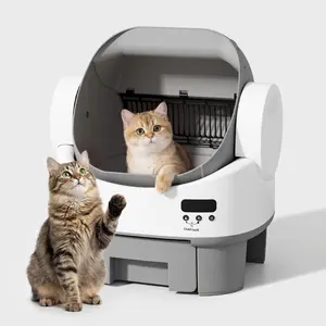 Warcat Simplified Automatic Open-Top Cat Litter Box Self-Cleaning, Built-in Safety Sensors, App-Free for Effortless Use
