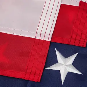 3x5 ft USA Flag for Outdoor Heavy-weight Polyester & Durable Nylon Double-sided Stitching Embroidered Stars Sewn Stripes Brass Grommets All-Weather Banners Gift Hanging