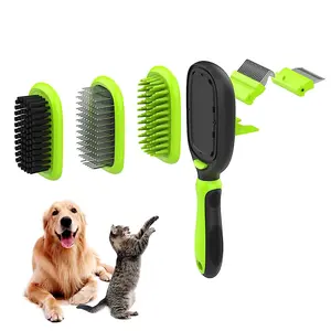 [LaborDay]Tuff Pupper Round Bristle Soft Brush for Dogs and Cats | Gentle Grooming for Short or Long Hair | Soft Pin Tool for Sensitive Skin | Detangle & Remove Loose Fur | For Dematting & Detangling Undercoat