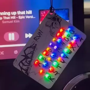 LED Light-Up Mini Letter Pendant Inspired by Car and Bag Charms Creative Glowing Keychain Fan Gift