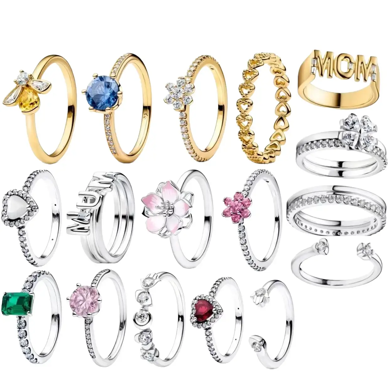 Luxury Four-leaf clover Bee Ring Ideal for Women's Surprise Anniversary Charming Jewelry Gift