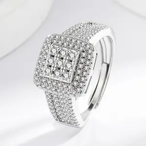 Top selling Luxury shiny Diamond Ring Women's Fashion Jewelry Accessories Versatile European and American Style Ring