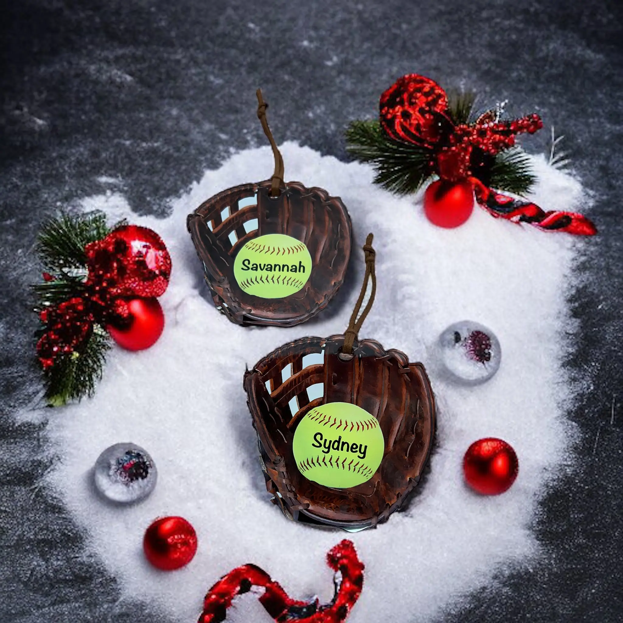 Softball Spirit Glove Ornament Gift
