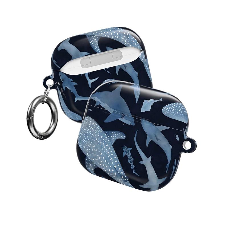 Blue Ocean Whale Shark AirPods Case – Marine Life AirPods Cover for AirPods 4 Airpods 3 Airpods Pro 2 AirPods Pro Gen 3 | Under the Sea Ocean Theme, Cute Gift for Ocean Lovers Men Women Him Her