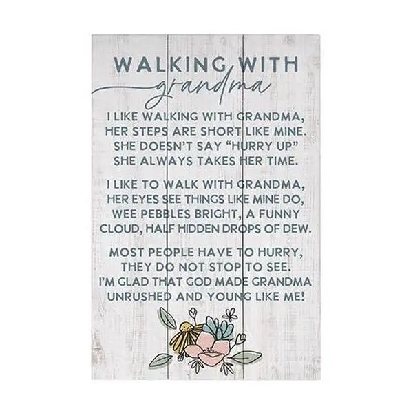Sincere Surroundings 16" Walking With Grandma Rustic Pallet