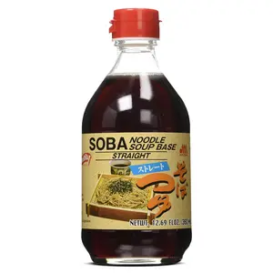 Shirakiku Soba Noodle Soup Base - Umami Flavor for Soba Udon Noodle Soup Stock Tempura Dip Donburi Seasoning 12.69 Fl Oz
