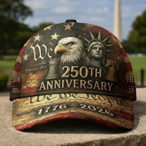 250th Anniversary USA Baseball Cap, Bald Eagle USAn Flag Hat, 1776–2026 Cap for Men & Women, Patriotic Gift, 4th of July Gifts