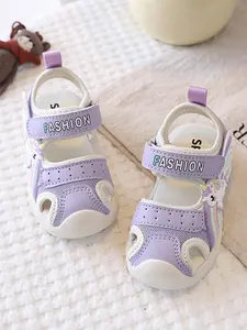 Girls Unicorn Rainbow Sandals, Cute Cartoon Style, Shock Absorbing Anti-Slip Velcro, Summer Water Play, School, Amusement Park Shoes