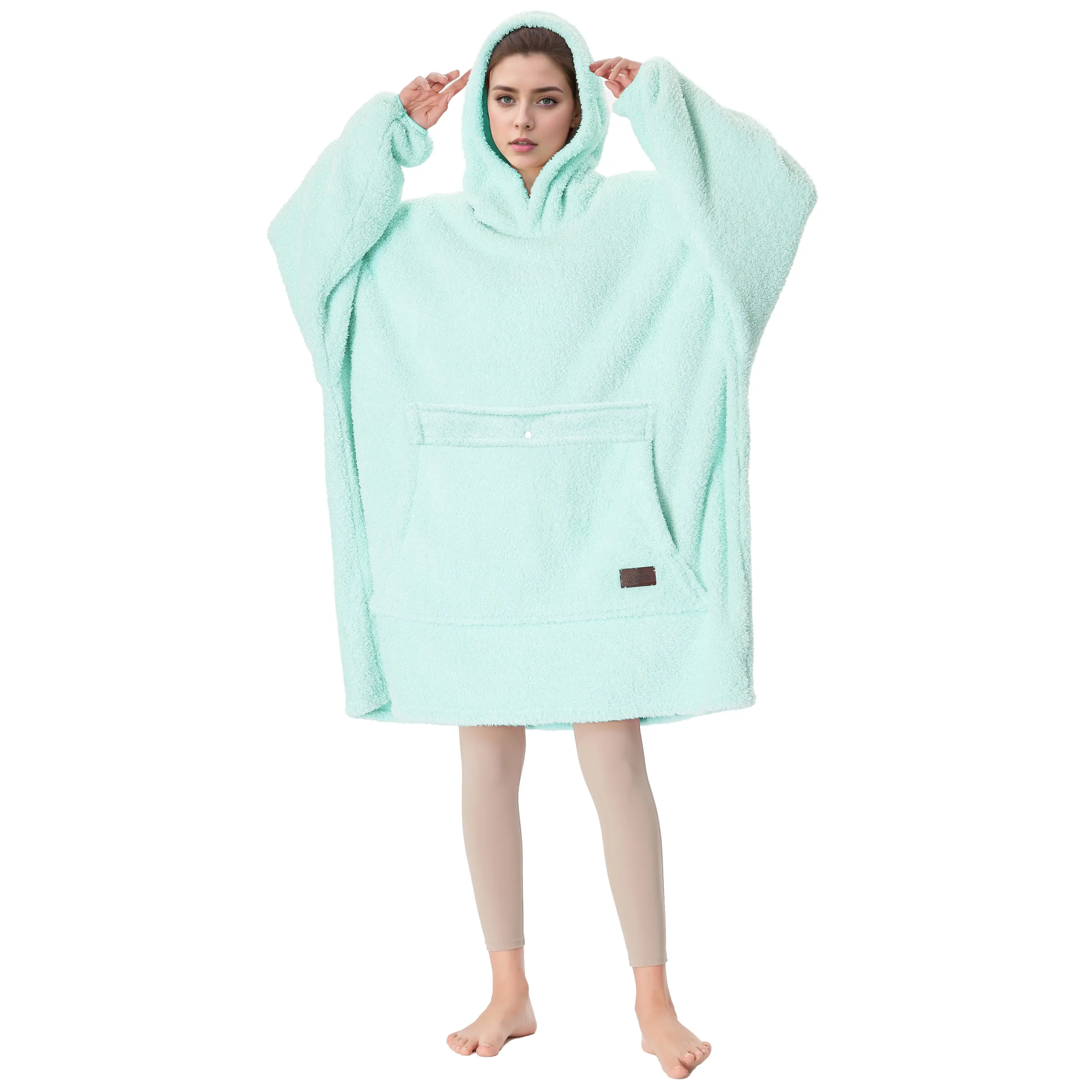 Catalonia Oversized Blanket Hoodie Sweatshirt, Wearable Lounging Fleece Pullover, Gift for Adults Women Men Wife