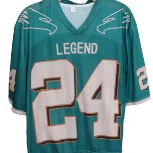 Legend Jersey Top - Teal Color with White "LEGEND" Text and Number 24 Design