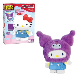 Brickcraft Hello Kitty and Friends Kuromi Fluffy Fit Building Set, 239-Piece Sanrio Collectible Figure for Fans & Collectors 12+