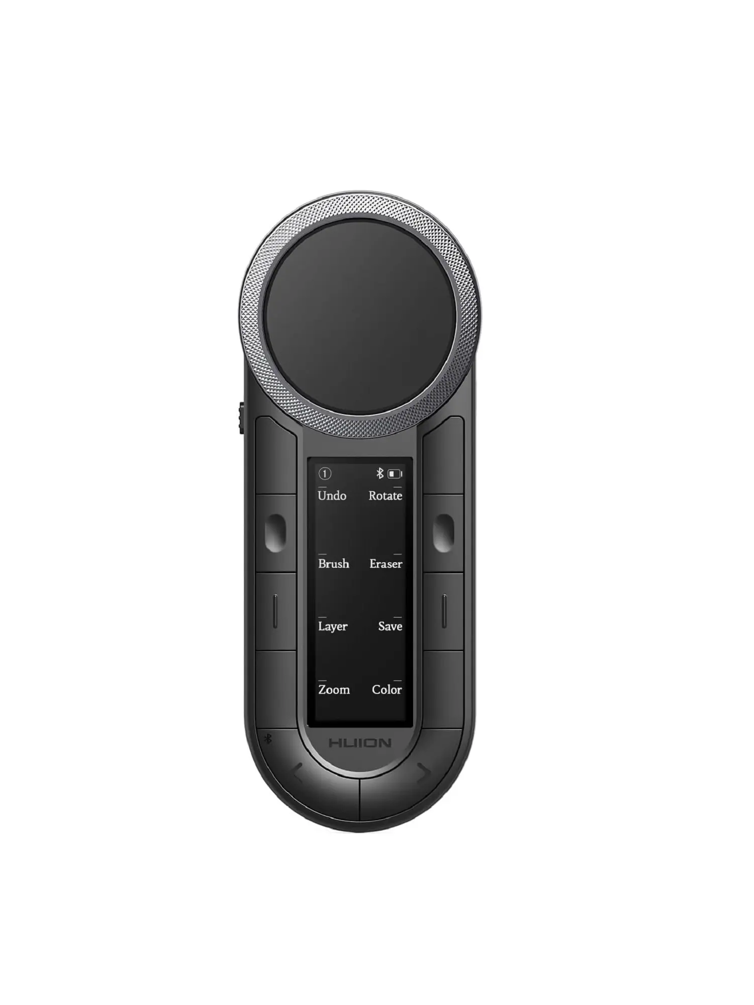 HUION Keydial Remote - Bluetooth 5.0 Wireless/USB Programmable Keypad with Dual Dials, 60 Custom Keys, 6-Set 8 Customized Keys, OLED Display, Anti-Ghosting Performance, Portable Multi-Platform Tool for PC, Mac, Android, iPad, Digital Painting Editors