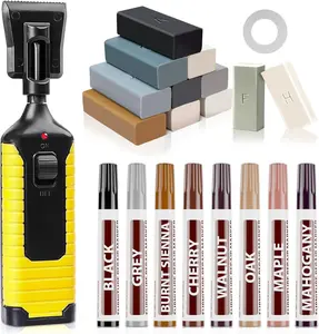 A-HEYIDA Hardwood Floor Repair Kit with Hardwood Floor Fixer, Laminate & Vinyl Wax, Touch Up Markers - Quick Fix for Scratches, Stains, Holes on Wood Surfaces, Furniture