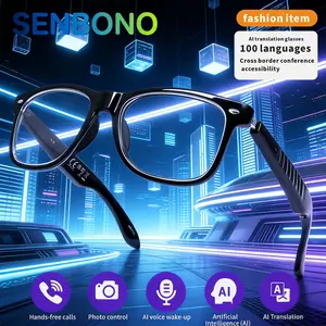 Ai Language Translation Smart Glasses, Free Translation Service, Stereo Speakers, Wireless Calling, Photo Control, Ideal Gift