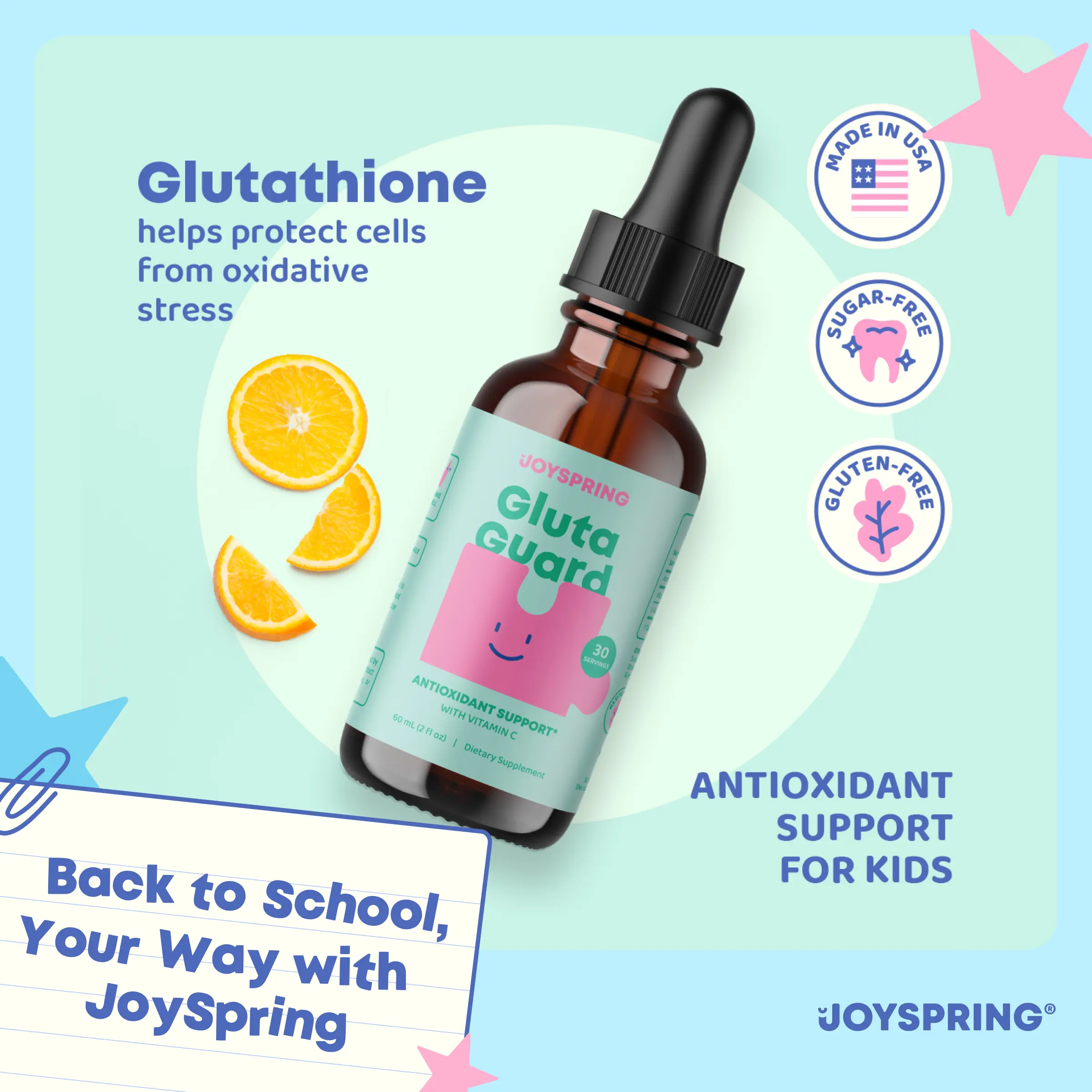 Liposomal Glutathione Supplement | Supports Speech and Eye Contact | 50 MG Antioxidant L-Glutathione Drops