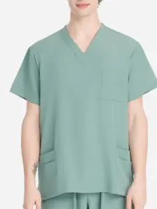 Men's Cosplay Medical Uniform Set, V-Neck Design, Comfortable and Practical, Ideal for Healthcare Workers, Top and Pants Included