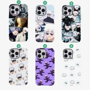 Anime J-Jujutsu Kaisen Gojo Satoru Phone Case Compatible with iPhone X, 11, 12, 13, 14, 15, 16, 17 Plus Pro Promax & SS Galaxy S21-25 Series