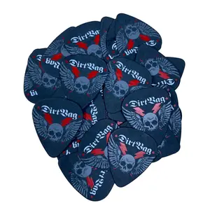 JIM DUNLOP SKULLS & BOLTS - DIRTBAG PICKS Pack of 36 Custom Guitar Picks with Dirtbag Branding & Artwork Printed on Tortex Material