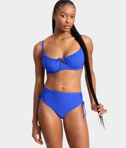Adjustable Shirring Underwire Bikini Top