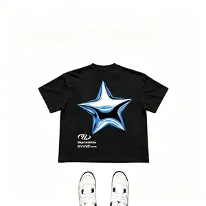 Men's Long Sleeve oversized T-Shirt, Slim Fit, 3D Star Pattern, Casual Fashion, All Seasons, Home Wear, Versatile Street Style, Perfect Gift,summervibes vintage cotton unisex graphic tee good  graphic  tees