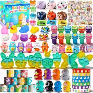 132 PCS Easter Egg Fillers, Easter Basket Stuffers, Easter Party Favors for Kids Boys Girls, Mini Fidget Toys Bulk for Easter Eggs Hunt Filled Gift Goodie Bag Stuffers Classroom Prizes Treasure Box
