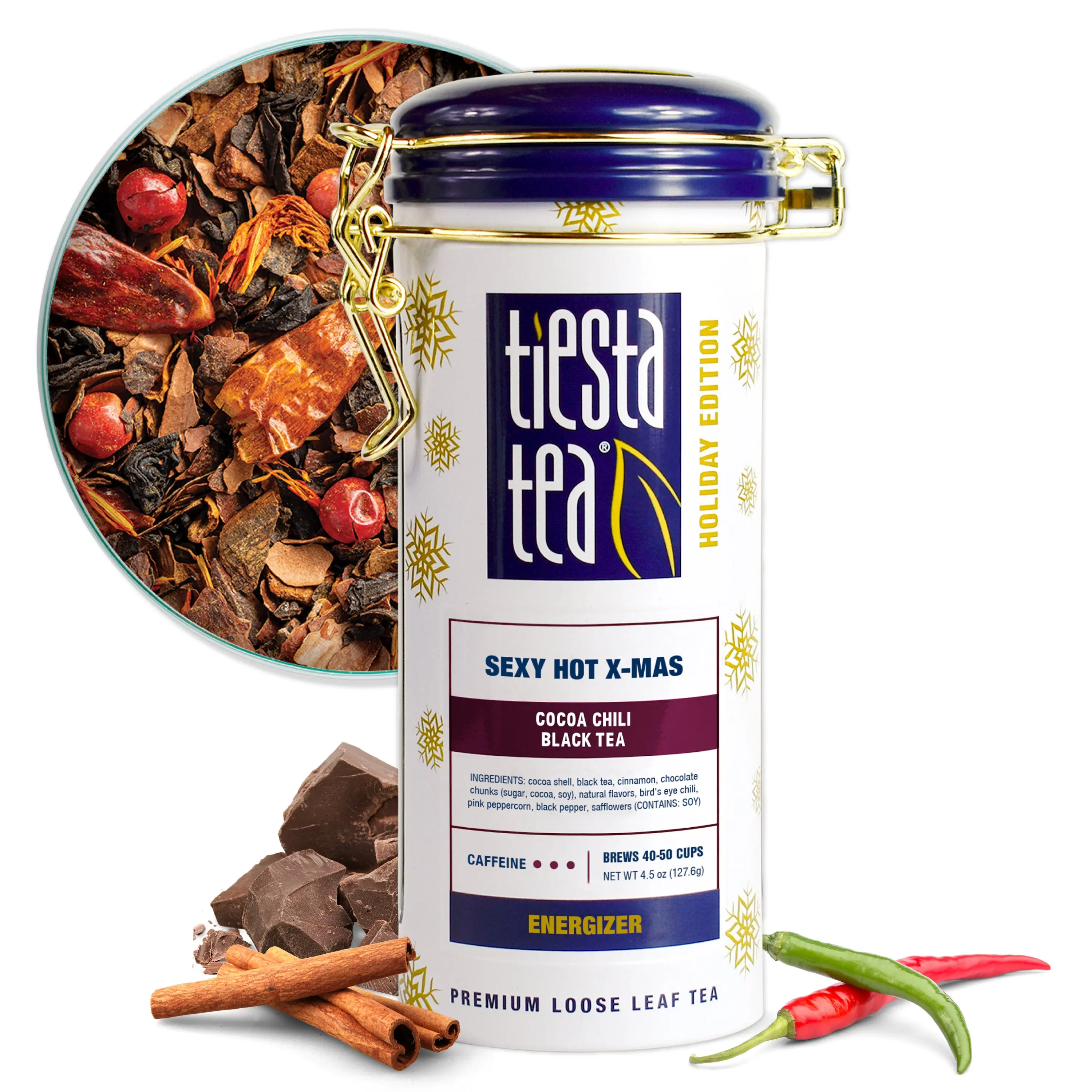 Cocoa Chili Black Tea, Spicy Hot Chocolate Holiday Loose Leaf Tea | Tiesta Tea