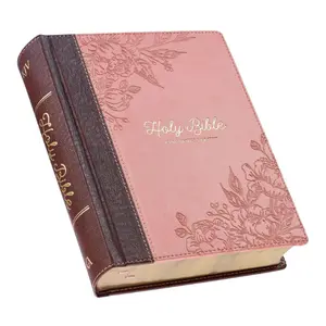KJV Holy Bible, Note-taking Bible, Faux Leather Hardcover - King James Version, Brown/Pink (KJV Note-taking Editions)