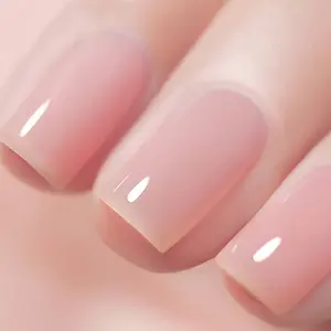 Jelly Milky Nude Pink Gel Nail Polish – Soak-Off LED UV Varnish for DIY Manicure & Salon Use, 15ml (#09)