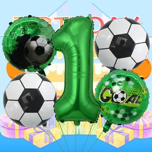Premium Soccer Number Foil Balloons Multi Piece Set, Ideal for Sports Themed Parties, Club Events, Festivals, Venue Decor