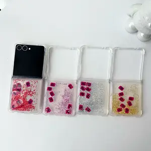 Suitable for Samsung Z Flip7 phone case - Folding screen dedicated anti-drop creative flowing sand mahjong case [Fortune style] National tide fashion protective cover 2026 new style Fortune theme [Gift packaging]