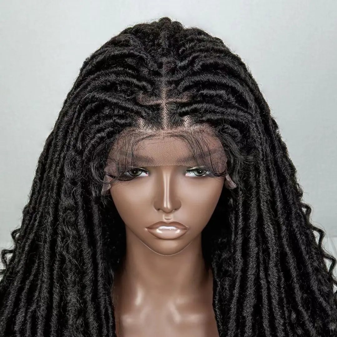 26" Faux Goddess Loc Wig w/curls