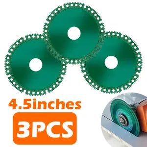 115mm 4.5" Glass Cutting Tool Disc (Pack of 3), Cutting Sand Wheel, Professional Cutting Saw Disc for Glass Ceramic Diamond Marble Jade Crystal, Power Tool Accessories, Glass Saw Blade, Circular Cutting Discs, Durable Abrasive Disc