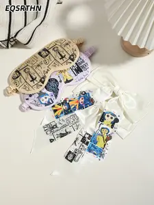 Elevate your look with this 2-in-1 Coraline Accessories Set! 🎀 Large Satin Hair Bow for the perfect half-up style + Soft Eye Mask for beauty sleep. 71g lightweight & high quality. Dark Academia & Grunge Style must-have! 🖤 #CoralineCosplay #GothGirl #Sma