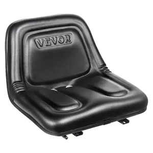 fathersdaygift VEVOR Universal Tracor Seat, Lawn Mower Seat with Micro Switch and Drainage Holes, 6.3-13.4 inch Extended Slot Tractor Seat for Tractor Loader Excavator