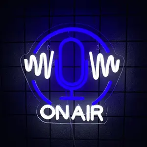 ON AIR Neon Sign - Live On Air Sign for Streaming/Gaming/Recording Studio Decor - LED Streaming Lights for Streamers/Gamers/Influencers - USB Powered with On/Off Switch On Air Light Sign Led Light Letters