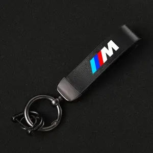 Metal Leather Car Key Rings Chain for Bmw Models, Durable Keychains for Automotive Use, Essential Accessory for Vehicle Owners