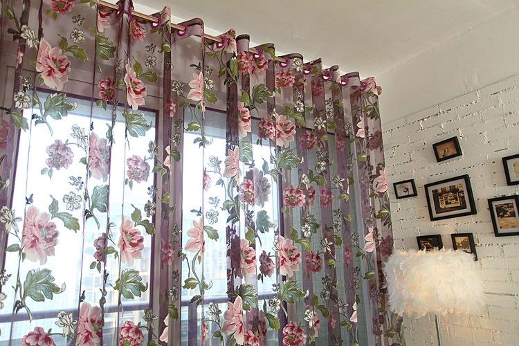 Transform Your Room with Romantic Floral Sheer Curtains | Dreamy Rose Pattern Voile Drapes | Perfect Spring/Summer Home Refresh Gift