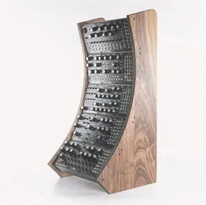 Walnut 5-Tier Mount for Moog Synthesizer Modules DFAM Mother-32 Subharmonicon Labryinth Spectravox Ergonomic Visibility Organizer Matte Racks Solid Wood Precision-Cut UV-Cured Hard Wax Finish
