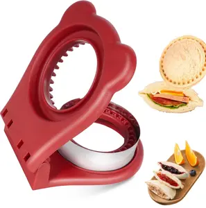 Uncrustables Sandwich Maker Sealer Cutter Sandwich Cutter Maker Maker for Kids Lunch - 3.7 Inch Circle Shape Sandwich Cutter and Sealer, Breakfast & Lunchboxes